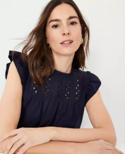 Ric Rac Yoke Mixed Media Top -Outlet Modern Muse Closet Store 613829 2570 ALT2