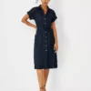 Petite Cutout Pocket Shirtdress