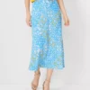 Tile Print Side Zip Midi Skirt