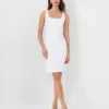 Double Scoop Neck Sheath Dress