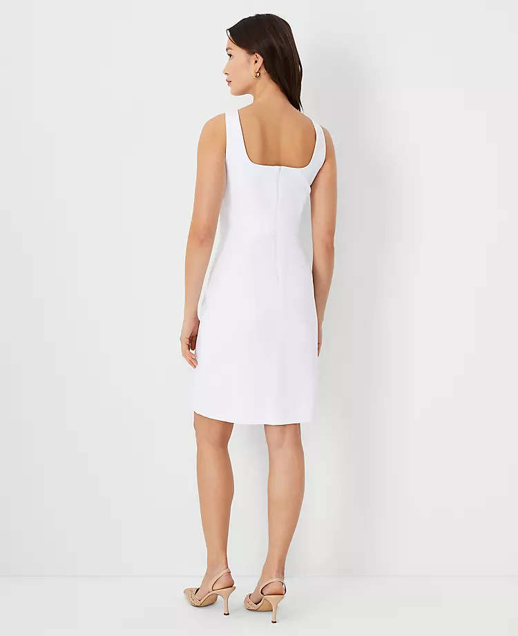 Double Scoop Neck Sheath Dress - Image 2
