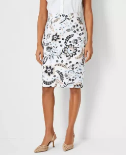 Petite Floral Pencil Skirt