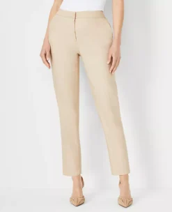 The Eva Ankle Pant In Linen Blend - Curvy Fit