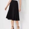 Petite Eyelet Pleated Skirt