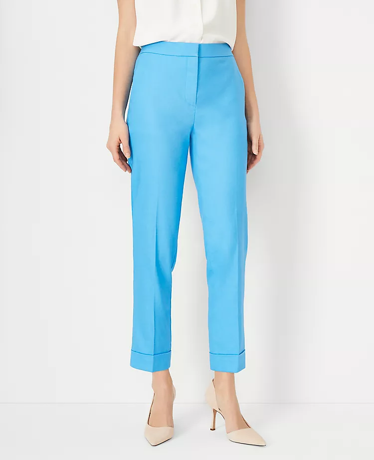 The High Rise Eva Ankle Pant In Linen Blend - Curvy Fit