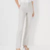 The Petite Sophia Straight Pant In Linen Blend