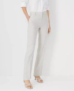 The Petite Sophia Straight Pant In Linen Blend