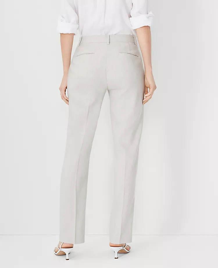 The Petite Sophia Straight Pant In Linen Blend - Curvy Fit - Image 2