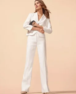 The Petite Trouser Pant In Linen Blend -Outlet Modern Muse Closet Store 614989 9000 MKTG1