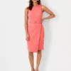 The Petite Cutaway Shoulder Wrap Sheath Dress